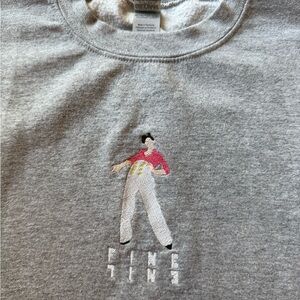 Harry Styles Embroidered Gildan Gray Heavy Blend Sweatshirt